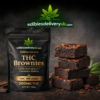 500mg THC Brownies UK premium cannabis edibles from ediblesdeliveryuk.com