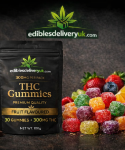 300mg THC Gummies UK – Premium Fruit Flavoured THC Edibles 30 Gummies | EdiblesDeliveryUK