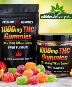 1000mg THC Gummies UK premium extra strength fruit edibles