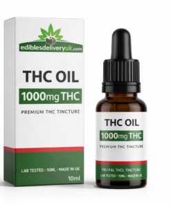 1000mg THC oil UK premium cannabis tincture bottle with dropper