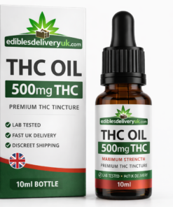 500mg THC oil UK premium cannabis tincture bottle