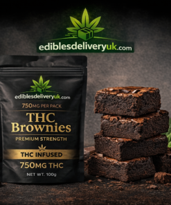 750mg THC Brownies UK – Premium Cannabis Chocolate Brownies | Fast UK Delivery