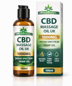 CBD Massage Oil UK 1000mg Broad Spectrum Hemp Oil 100ml | EdiblesDeliveryUK