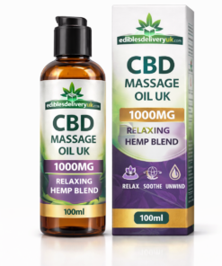 CBD Massage Oil UK 1000mg Relaxing Hemp Blend 100ml | EdiblesDeliveryUK