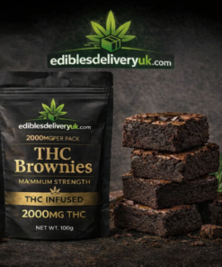 2000mg THC Brownies UK – Maximum Strength Cannabis Chocolate Edibles | EdiblesDeliveryUK